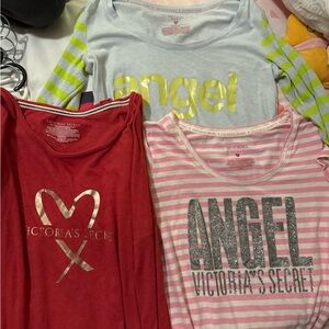 Victoria's Secret Colorful Pajama Tops Trio
